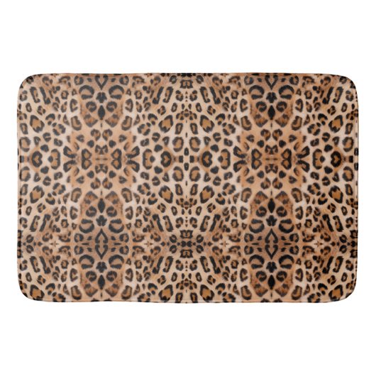 Tapis De Bain Roar avec style : Empreinte de léopard personnalis (Devant)