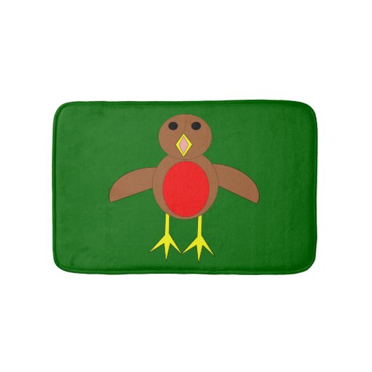 Tapis De Bain Robin de Noël Mat (Devant)