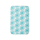 Tapis De Bain Robin Egg Blue Daisy Print, Hippie Flowers Motif (Devant (Vertical))