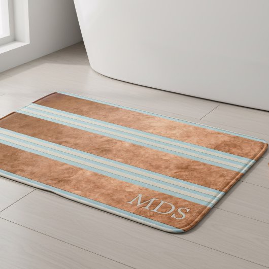 Tapis De Bain Robin Oeuf Bleu Gras Monogramme Bain Gravé