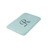 Tapis De Bain Robin's Oeuf Blue Monogrammed Minimalist Plush (Angle)