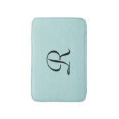 Tapis De Bain Robin's Oeuf Blue Monogrammed Minimalist Plush (Devant (Vertical))