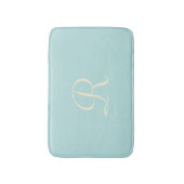 Tapis De Bain Robin's Oeuf Blue Monogrammed Plush Bath Mat (Devant (Vertical))