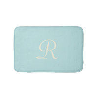 Robin's Oeuf Blue Monogrammed Plush Bath Mat