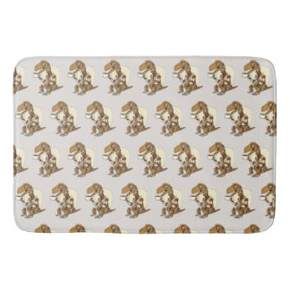 Tapis De Bain Robot dinosaur Drinking Coffee