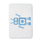 Tapis De Bain Robot rétro bleu (Devant (Vertical))