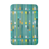 Tapis De Bain Roches plates du milieu du siècle rétro Turquoise (Devant (Vertical))
