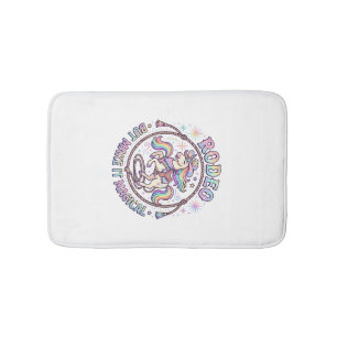 Tapis De Bain Rodéo de licorne mais rendez-le magique drôle cade