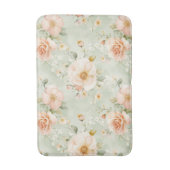 Tapis De Bain Romantic Peach Mint Pretty Roses Floral (Devant (Vertical))