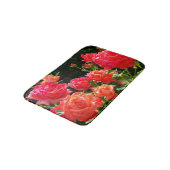 Tapis De Bain Romantique corail orange rose photo florale (Angle)