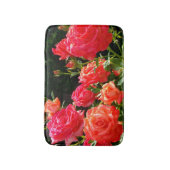 Tapis De Bain Romantique corail orange rose photo florale (Devant (Vertical))