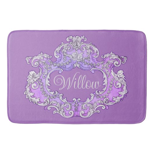 Tapis De Bain Romantique, Feminine, Personnalisé (Devant)