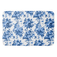 Romantique Vintage Roses-Bleu sur Blanc