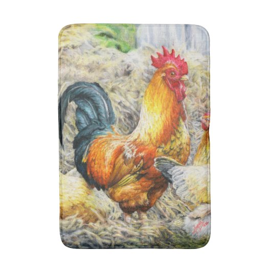 Tapis De Bain Rooster Fière (Devant (Vertical))