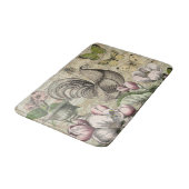 Tapis De Bain Rooster Garden Flower Papillon Art (Angle)