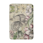 Tapis De Bain Rooster Garden Flower Papillon Art (Devant (Vertical))