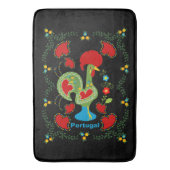 Tapis De Bain Rooster portugais de la chance en vert (devant Vertical)