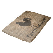 Tapis De Bain Rooster rustique de la ferme Country Rustic Burlap (Angle)