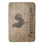 Tapis De Bain Rooster rustique de la ferme Country Rustic Burlap (devant Vertical)