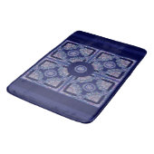 Tapis De Bain Rosace bleue (Angle)