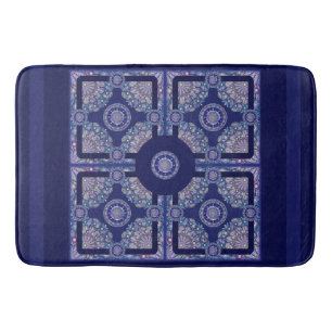 Tapis De Bain Rosace bleue