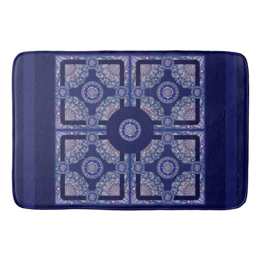 Tapis De Bain Rosace bleue (Devant)