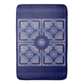 Tapis De Bain Rosace bleue (devant Vertical)