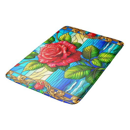 Tapis De Bain Rose (Angle)