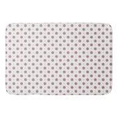 Tapis De Bain rose à thé (rouge) et points blancs (Devant)