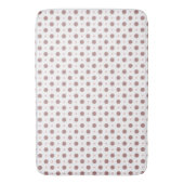 Tapis De Bain rose à thé (rouge) et points blancs (devant Vertical)