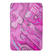 Tapis De Bain Rose! Amusant avec l'art Abstrait (devant Vertical)