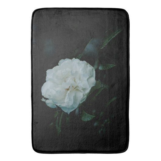 Tapis De Bain Rose blanche (devant Vertical)