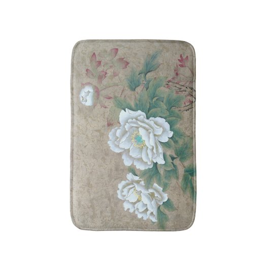 Tapis De Bain Rose blanche (Devant (Vertical))