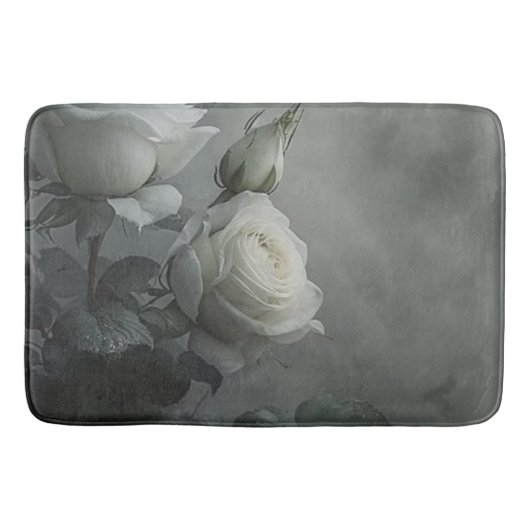 Tapis De Bain Rose blanche (Devant)