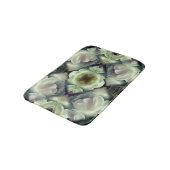 Tapis De Bain Rose blanche Art Abstrait floral (Angle)