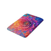 Tapis De Bain Rose Bloom Abstrait en Low Poly (Angle)