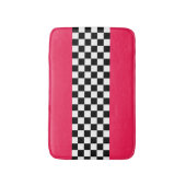 Tapis De Bain Rose clair et damier (Devant (Vertical))