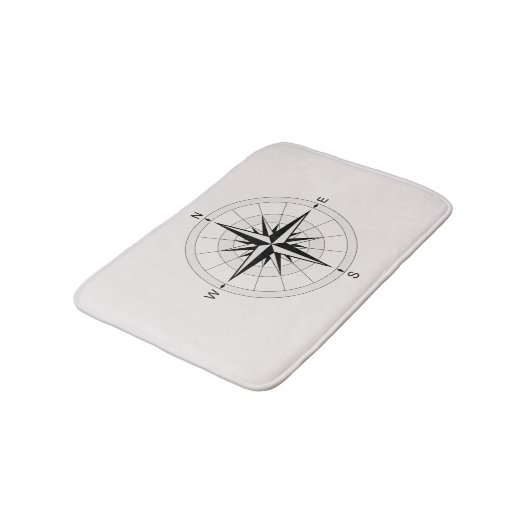 Tapis De Bain Rose Compass vintage  (Angle)