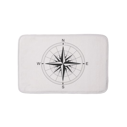 Tapis De Bain Rose Compass vintage  (Devant)