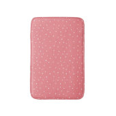 Tapis De Bain Rose Corail Points Dispersés (Devant (Vertical))