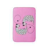 Tapis de bain rose Dalmatien (Devant (Vertical))
