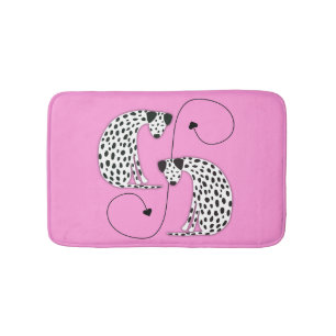 Tapis de bain rose Dalmatien