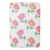 Tapis De Bain Rose d'aquarelle florale (devant Vertical)