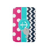 Tapis de bain rose de baleine de marine (Devant (Vertical))