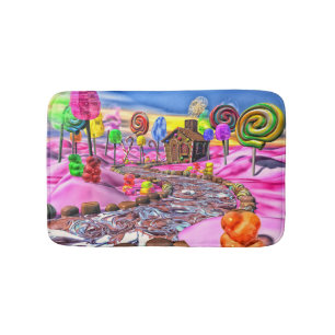 Tapis de bain rose de Candyland
