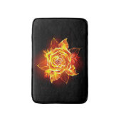 Tapis De Bain Rose de feu en fleurs (Devant (Vertical))