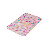 Tapis De Bain rose de motif de bande dessinée d'amusement (Angle)