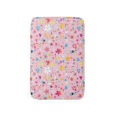Tapis De Bain rose de motif de bande dessinée d'amusement (Devant (Vertical))