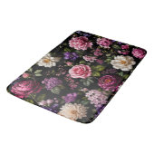 Tapis de bain Rose en Velours Noir (Angle)