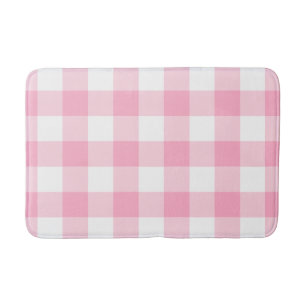 Tapis de bain rose et blanc de contrôle de Buffal